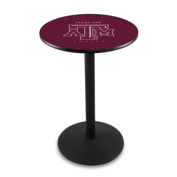 42" Blk Wrinkle Texas A&M Pub Table